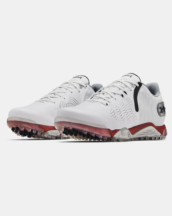 Men's UA Spieth 5 Spikeless Wide E Golf Shoes, White, pdpMainDesktop image number 3